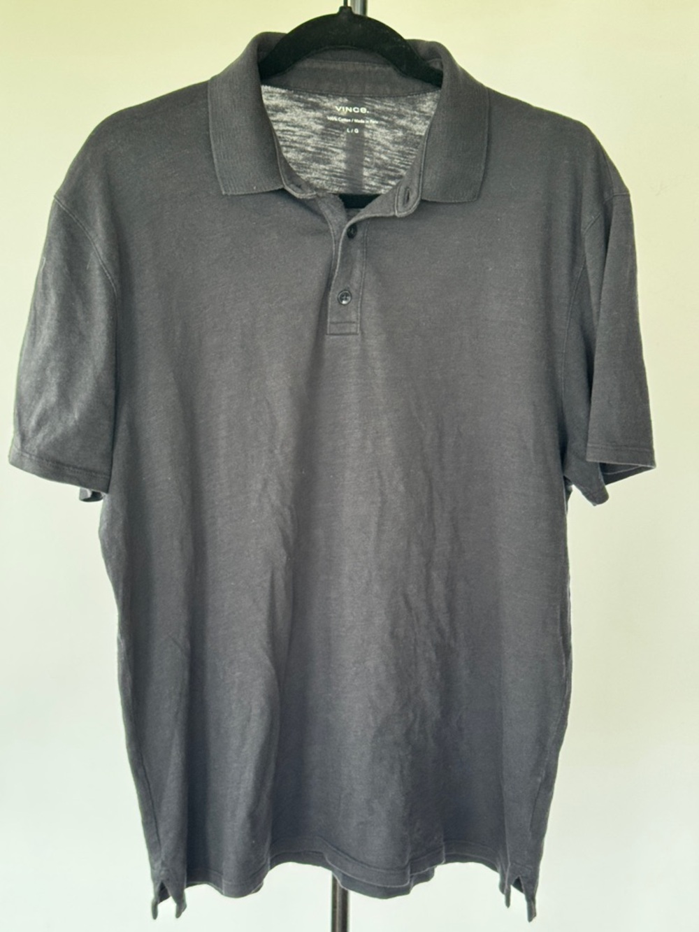 Vince Men's Dark Charcoal Polo Shirt